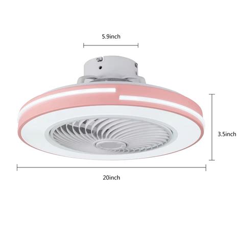 Compact Pink LED Ceiling Fan And Light | Lounge Bay