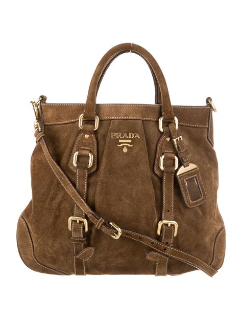 Prada Tessuto Large Messenger Bag Brown Crossbody Bags Handbags