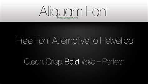 Aliquam Font Free Alternative Font For Helvetica By Eds Danny On