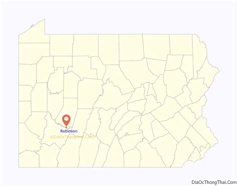 Map of Robinson CDP, Pennsylvania