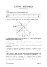 ECON101 Problem Set 3 Solutions ECON 101 Problem Set 3 Demand And