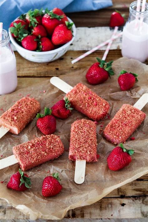 Strawberry Shortcake Ice Cream Bars Vegan Gf Vegan Huggs