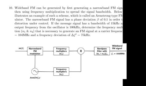 Solved Wideband Fm Can Be Generated By First Generating A