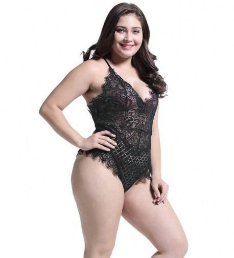 Women Lingerie Plus Size Lace Teddy Eyelash Lace Diamond Lattice Jumpsuit One Piece Lace