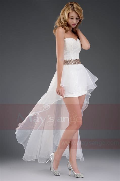 Robe Asymetrique En Tulle Et Dentelle Marronier Des Indes Ref L