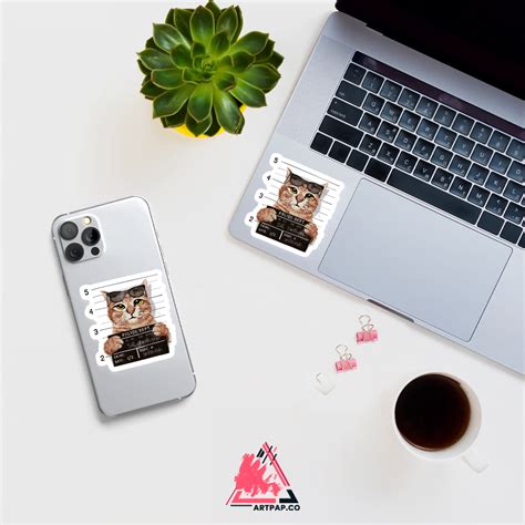 Belalı Kedi Sticker artpap co