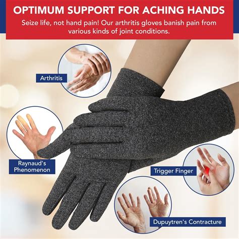 Doctor Developed Full Fingered Arthritis Compression Gloves (Grey