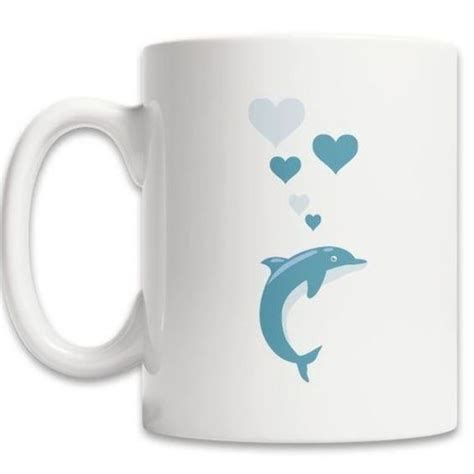 Cute Dolphin Mug Dolphin Lover Mug Fun Dolphin Gift I Love