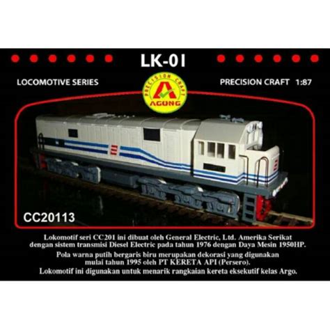 Jual Miniatur Lokomotif Kereta Api Indonesia Gerbong LK 01 CC20113