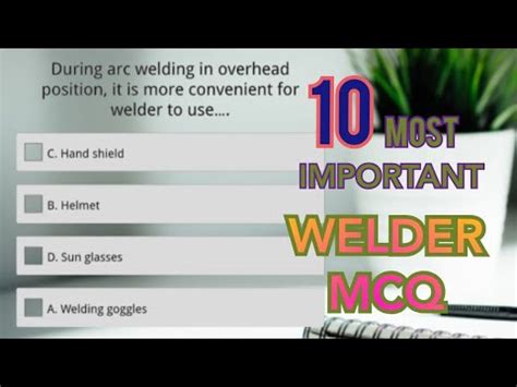 Welding Mcq Most Importants Question And Answer Youtube