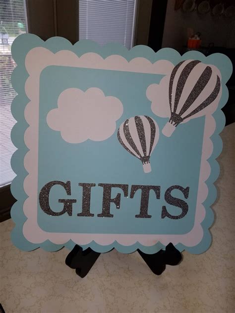 Hot Air Balloon Sign Hot Air Balloon Baby Shower Hot Air Balloon Decorations Hot Air Balloon