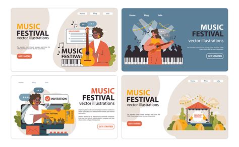 Music Festival set. Flat vector illustration. 41175843 Vector Art at Vecteezy