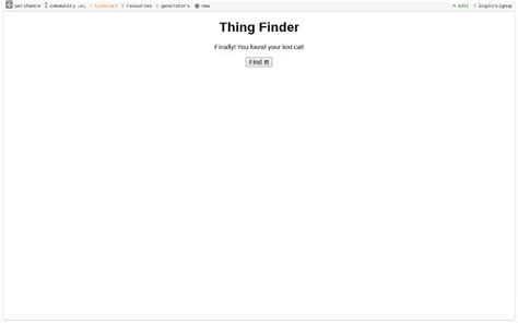 Thing Finder ― Perchance Generator
