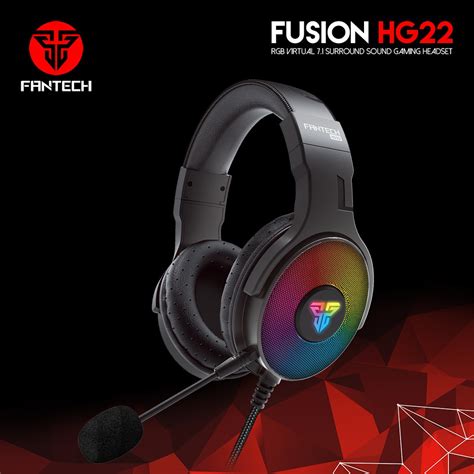 Fantech Hg22 Rgb Earphone Game Earphones With Microphone Usb 7 1 Surround Sound Wired Gaming