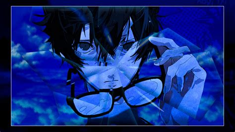 Wallpaper Anime Boys Black Hair Glass Design Ocean View Glasses