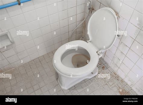 Toilet Old In Public Stock Photo Alamy