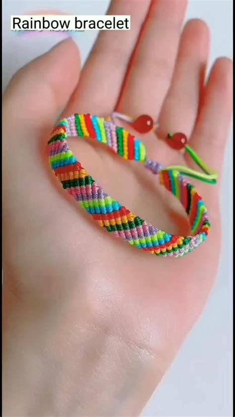 DIY Rainbow Bracelet Video 2024 Örgü bileklik modelleri Kendin