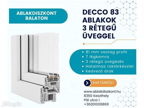 Prémium Műanyag Ablak 3 Rétegű Üveggel 90x150 Raktárról Keszthely