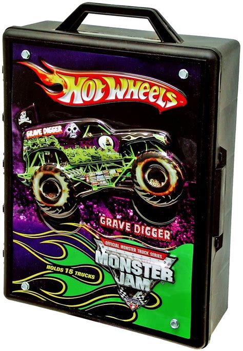 Hot Wheels Monster Jam Truck Case Car Cars Trucks Storage Grave Digger Hand Ebay