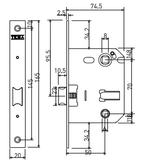 CERRADURA TESA 134U INOX E 50 GOLPE CONDENA UNIFICADO