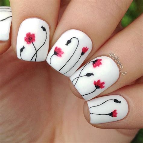 Uñas Decoradas Con Flores Hermosos Diseños Y Modelos [72 Imágenes] Información Imágenes