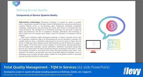Total Quality Management Tqm In Services Ppt Slide Deck