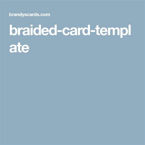 Braided Card Template Card Template Cards Fancy Folds