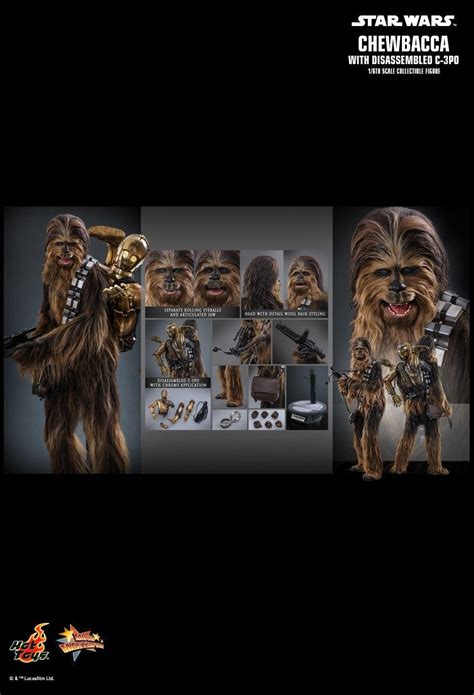 Chewbacca With Disassembled C Po Hot Toys Mms Star Wars Figure