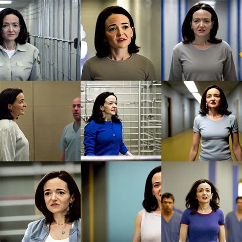 Movie Still Of Sheryl Sandberg In Supermax Prison In Stable Diffusion