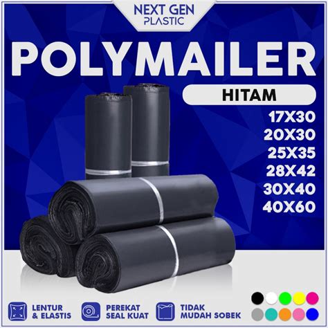 Jual NEXT GEN PLASTIK POLYMAILER HITAM BLACK MATTE SUPER PREMIUM TEBAL