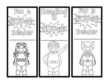 Superhero Bookmarks By First Grade A To Z Tpt