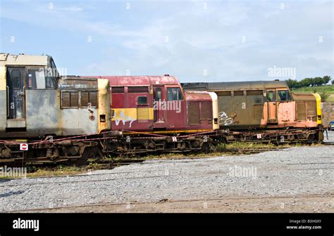 Scrapped Diesel Locomotives At West Coast Railway Companys Carnforth