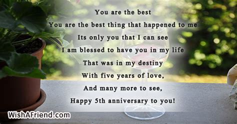 5th Anniversary Poems