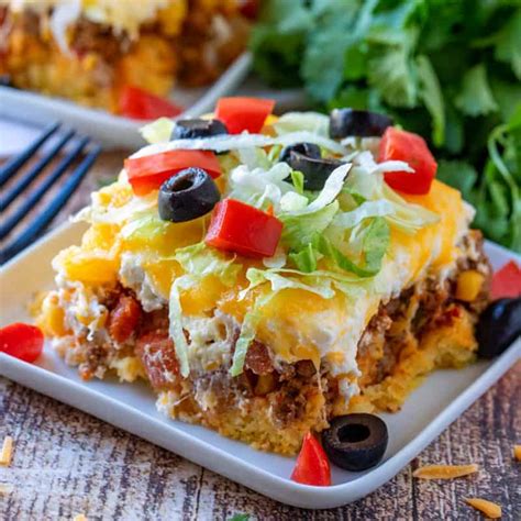 Easy Cornbread Taco Bake The Country Cook