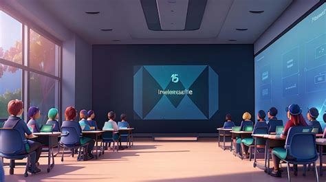 Premium Photo A Futuristic Classroom With Holographic Displays Are Integrated Into The