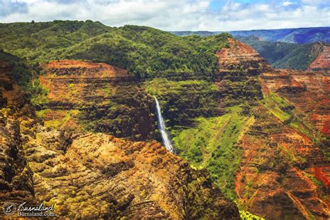 Waterfall In Waimea Canyon Burnsland Archives