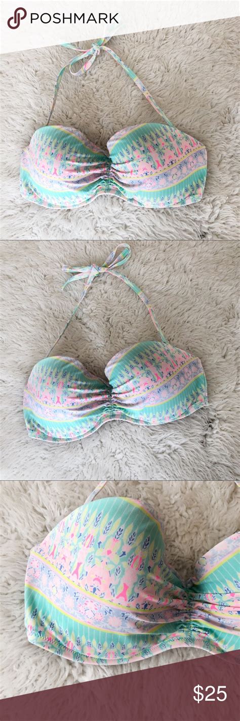 Victorias Secret Pastel Push Up Bikini Top 34DD Push Up Bikini Push