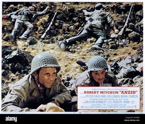 ANZIO Peter Falk Robert Mitchum Lobby Card Poster Art 1968 Stock