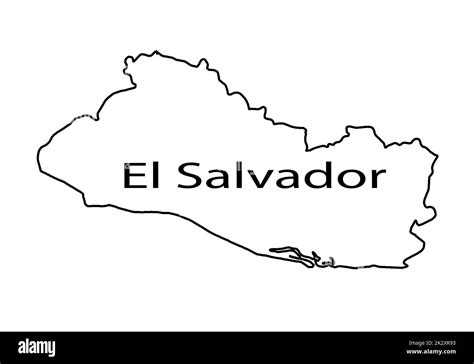 Vector De Mapa De El Salvador Im Genes De Stock En Blanco Y Negro Alamy