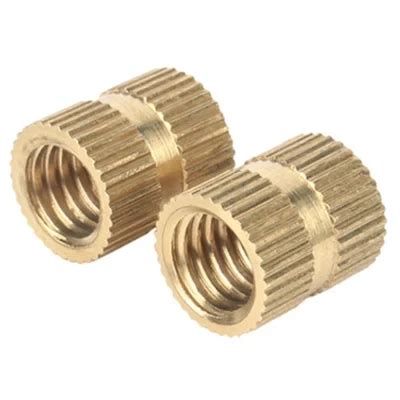 Buy Injection Molded Brass Insert Through Thread Knurled Copper Inserts