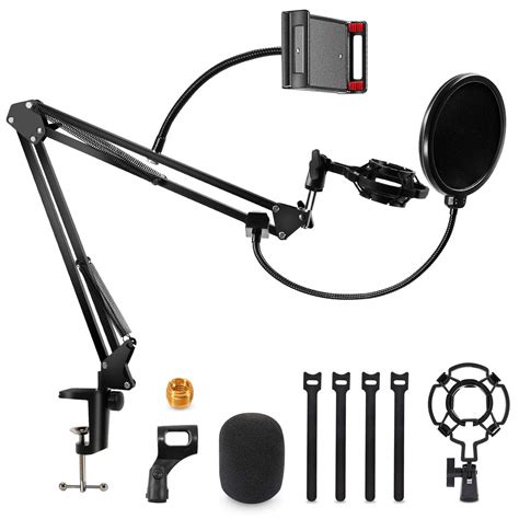 Buy Gifort Microphone Arm Stand, Adjustable Suspension Boom Mic Stand ...