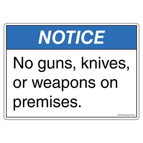 No Guns Knives Or Weapons Decal