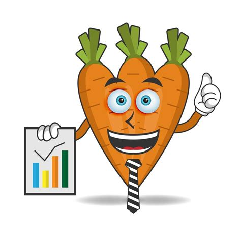 Carrot Mascot Character Presentation Vector Illustration 3798733 Vector Art At Vecteezy