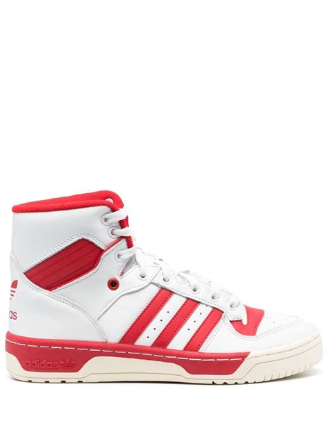 Adidas Originals Rivalry Hi Top Sneakers In Weiss Modesens