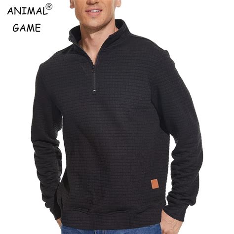 New Men S Half Zipper Sweatshirts Thicker Pullover For Male Hoody Man