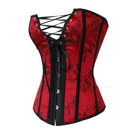 Plus Size 6xl Corset Red Gothic Bustier Top Sexy Slimming Shaper Waist