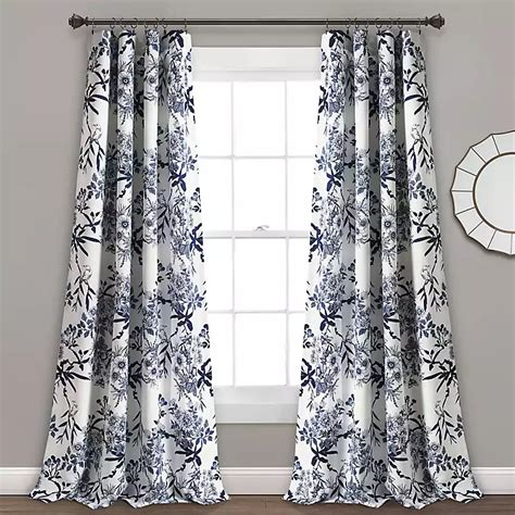 Navy Botanical Garden Curtain Panel Set 95 In Kirklands Home