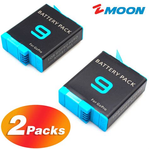 Extended Life 1800mAh 2 Pack Replacement Batteries For GoPro Hero 9