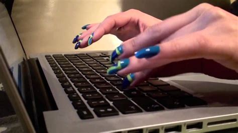 Totlub Typing On Keyboard With Her Long Nails Video 1 YouTube