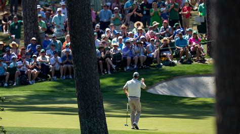 Masters Champion Adam Scott Of Australia Acknowledges Patrons After